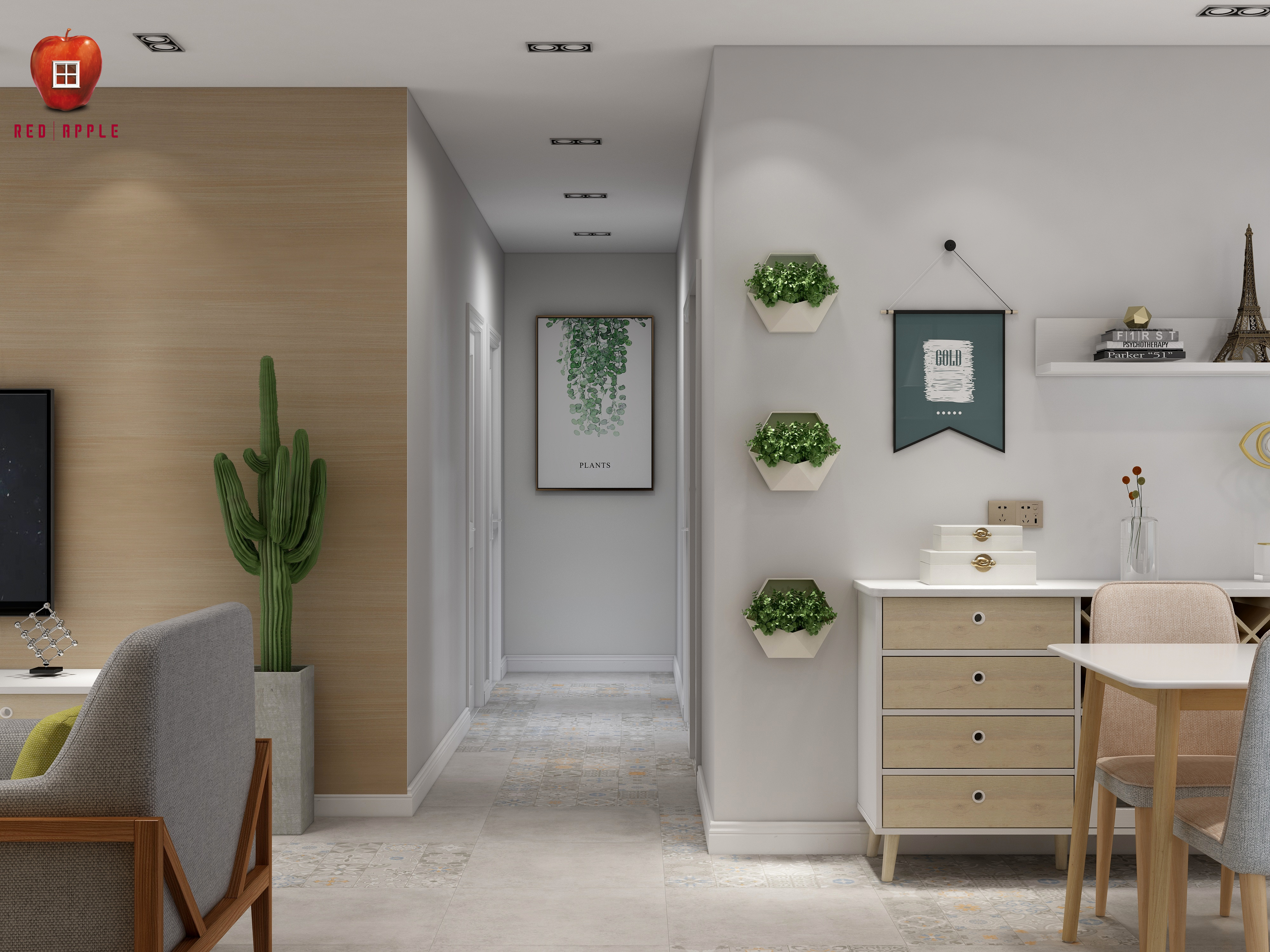 淡写 ╮青春OxUx-108方北欧三居-装修设计方案