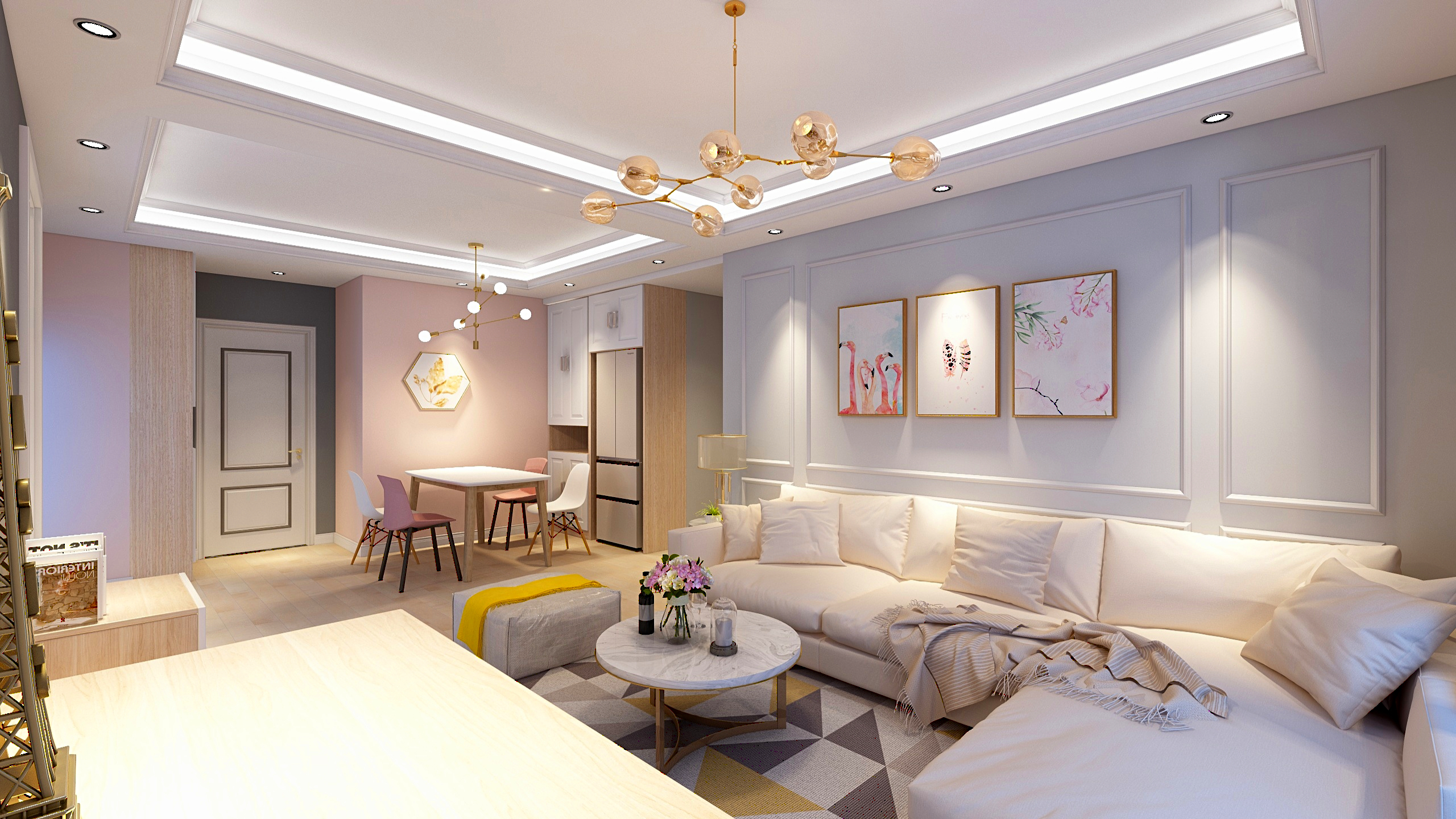 大菠萝揩油-紫艺华府项目106.00㎡北欧风-主-副本-装修设计方案