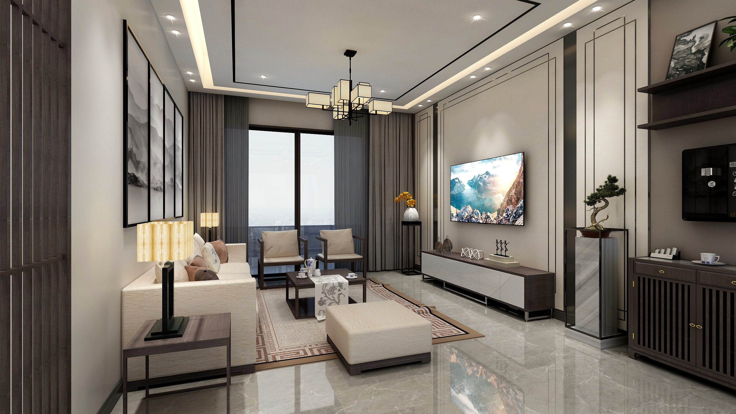 凉生wUbm-130平方后现代-装修设计方案