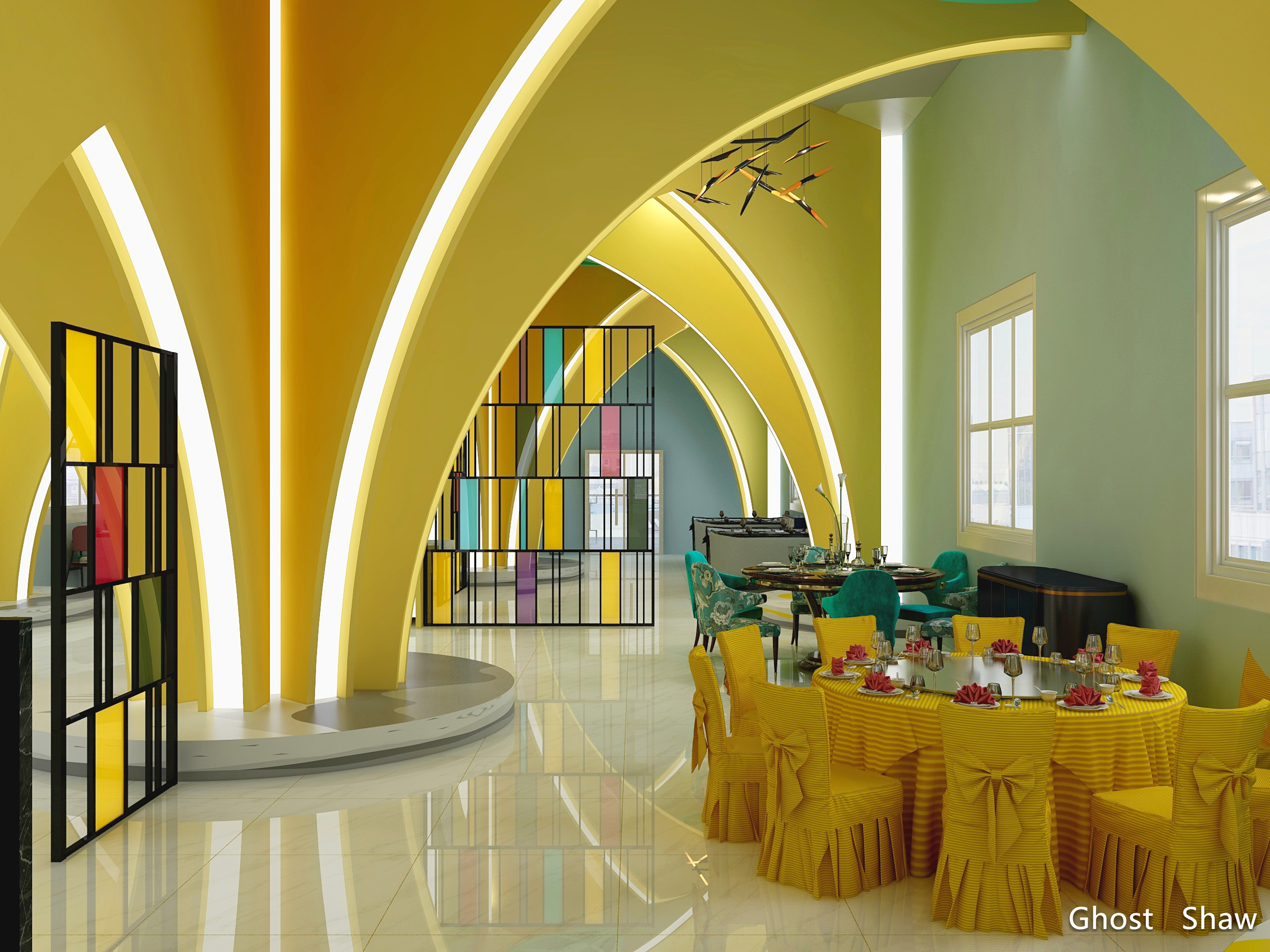 Design_Shaw-硬装2.0（餐厅）方案装修效果图