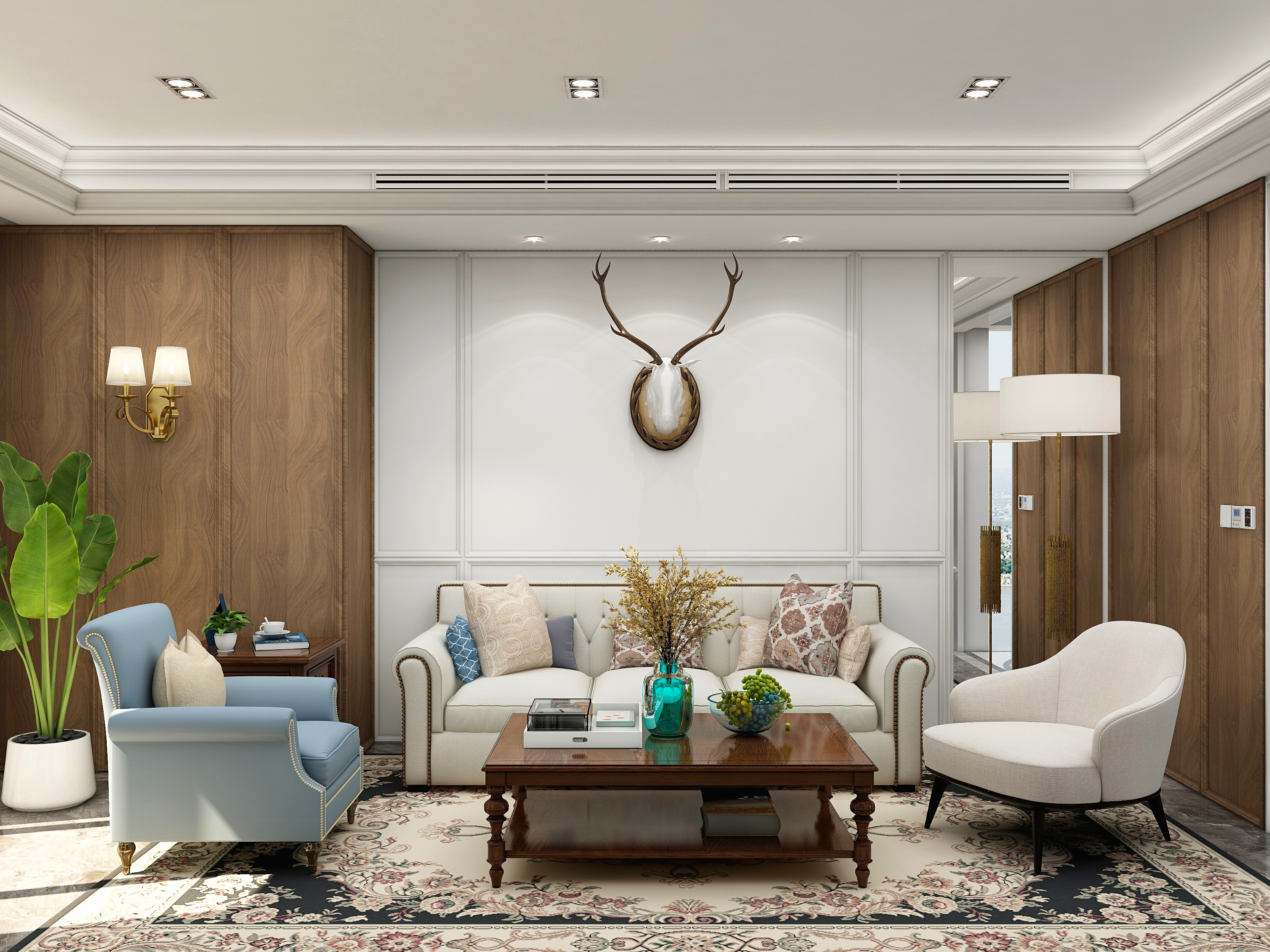 以成设计一周涛-龙泊湾玉园-简欧装修效果图