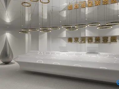酷家乐大师案例-陶胜-《以半求圆》医美空间作品还原装修效果图