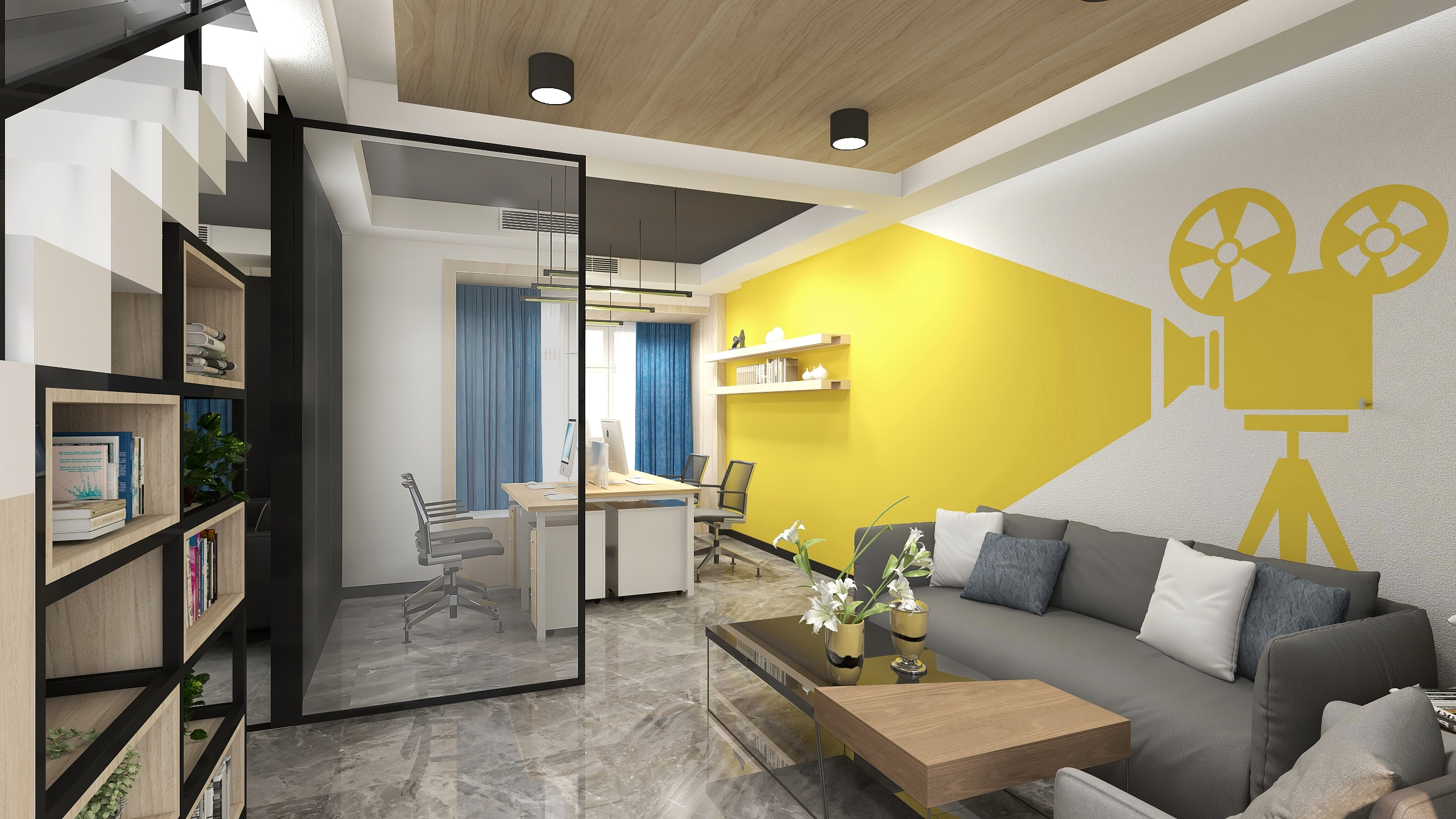 工绘设计-漠禾文化传媒办公室-装修设计方案