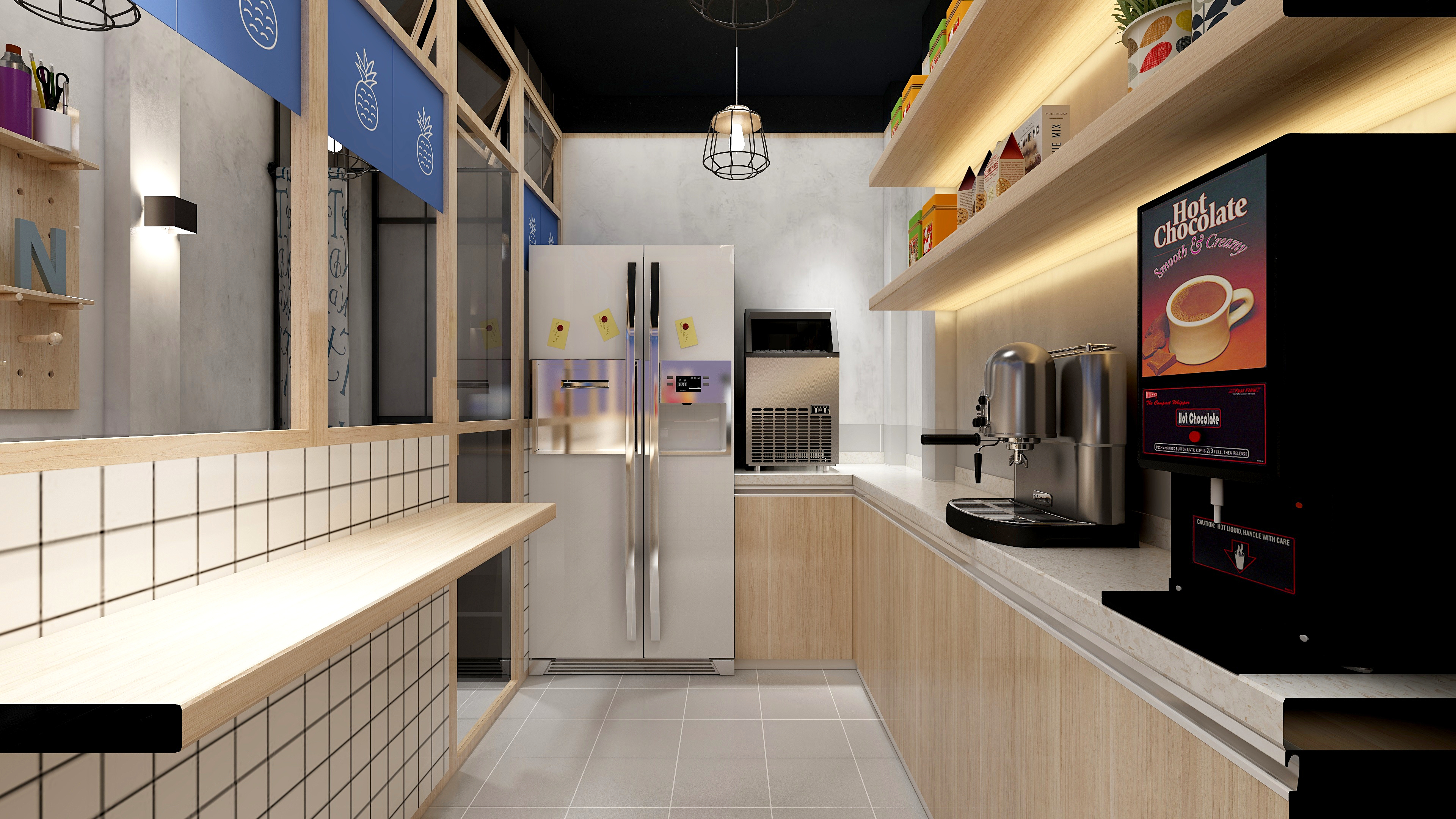 设计师丨胡月平-奶茶店装修效果图