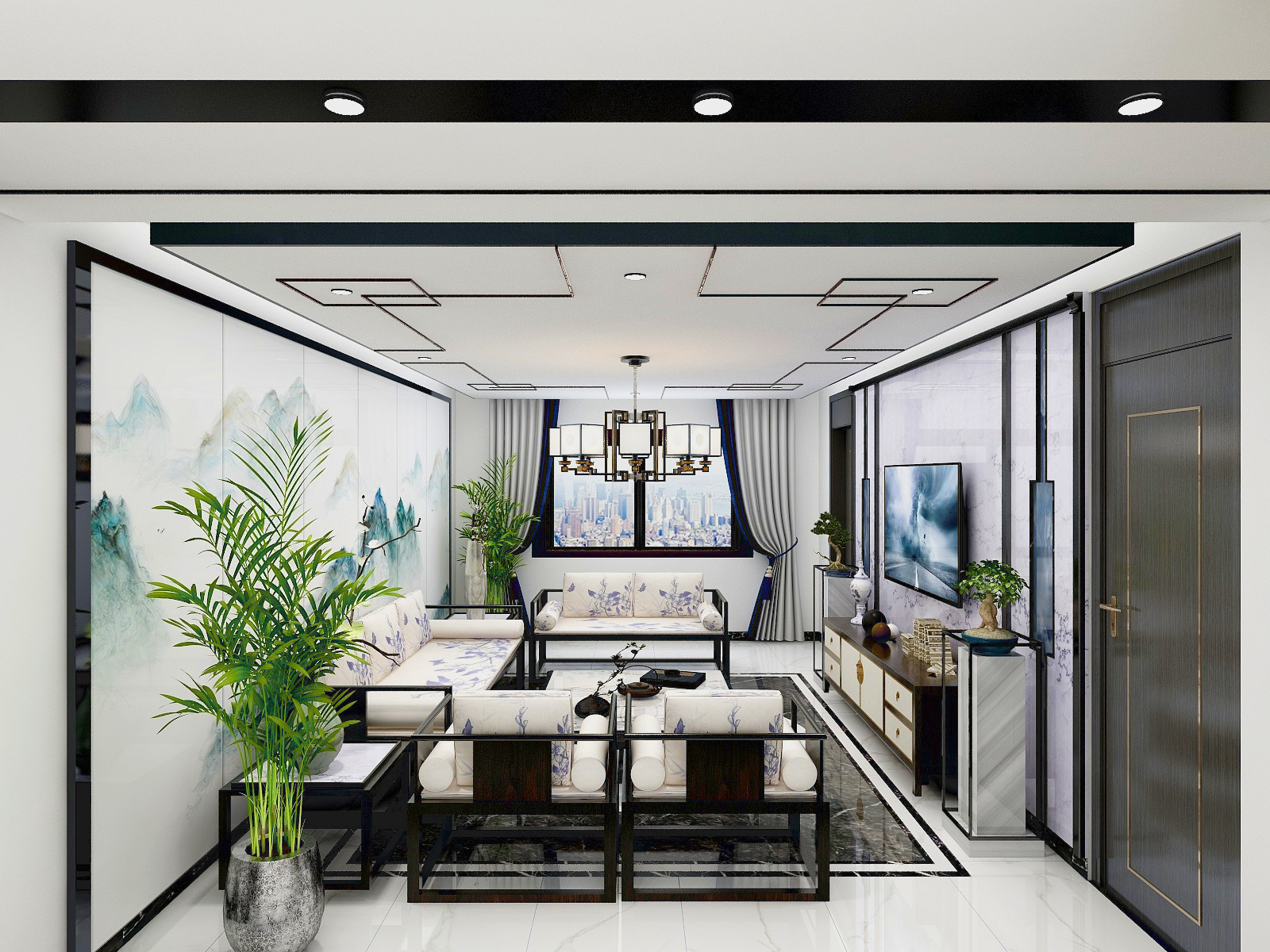 宗浩-福泽花园-新中式装修效果图