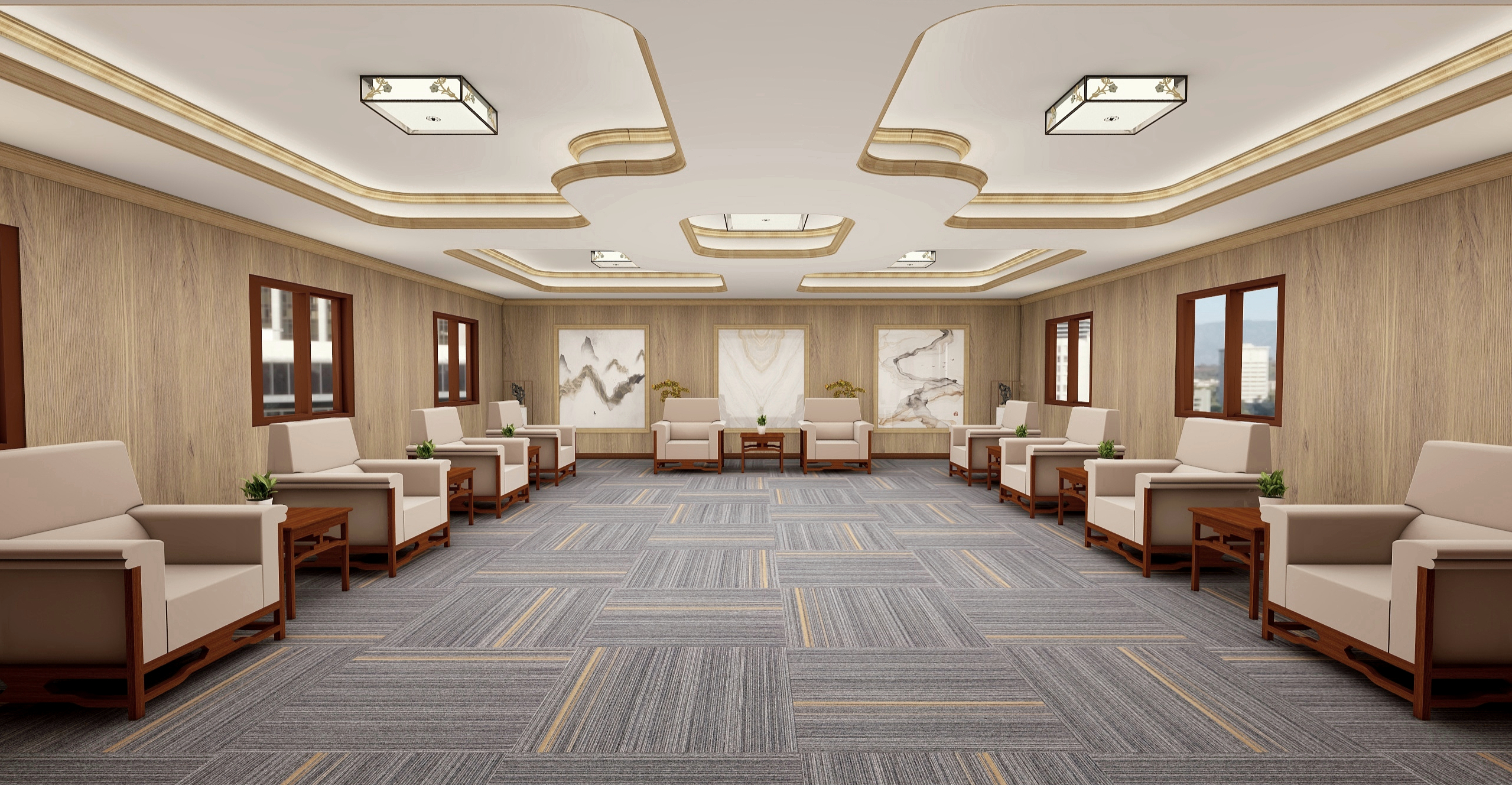 水秀山青-贵宾室装修效果图