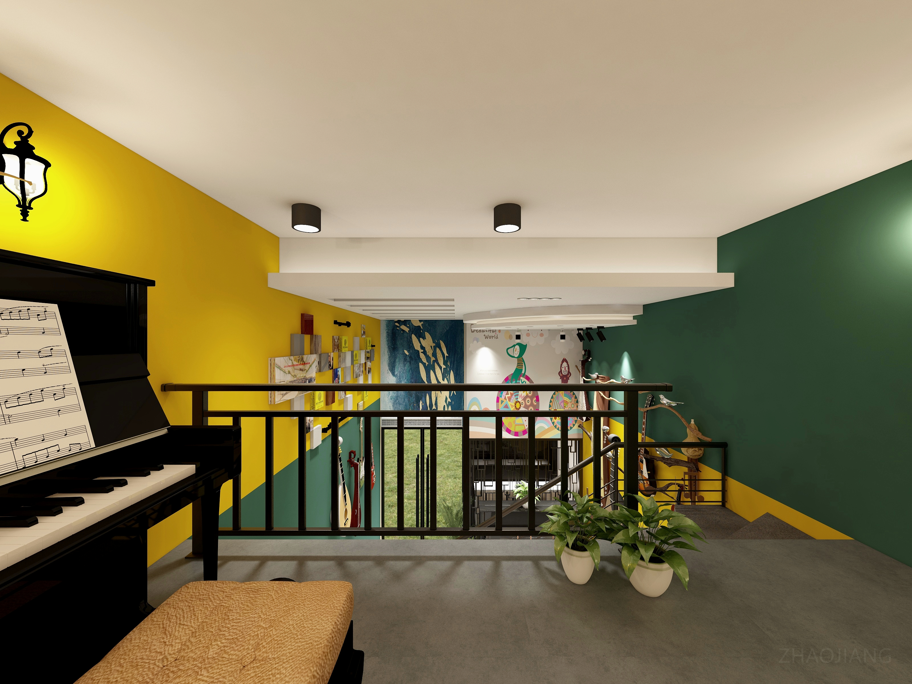 ZBigJiang-工装店铺(艺音琴行)-装修设计方案