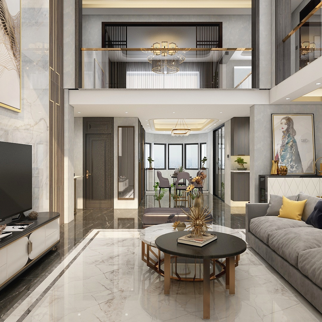 陈继强-118方-现代轻奢-三室装修效果图