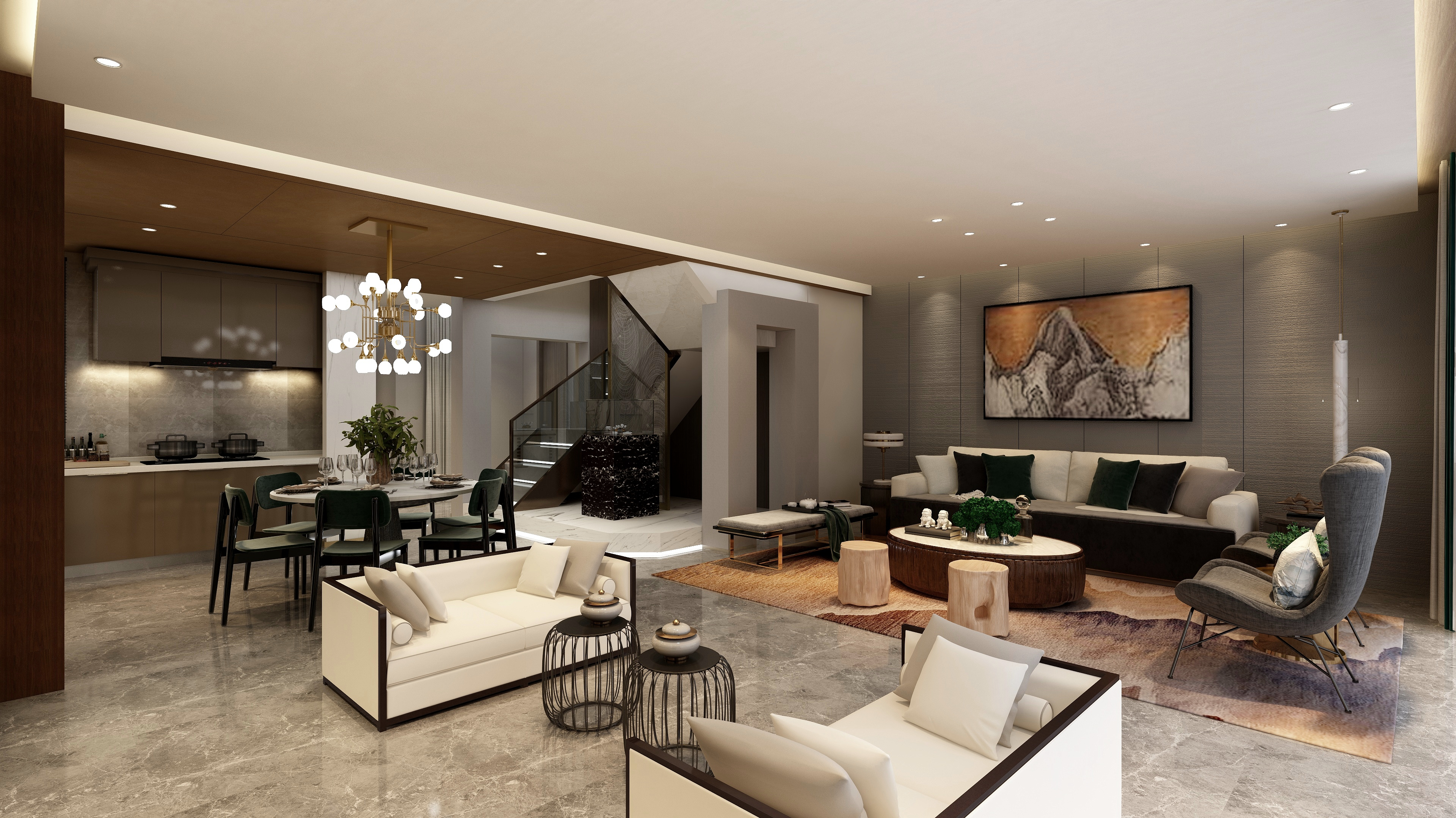 酷家乐大师案例-史南桥|《成都紫境东来府》效果图-装修设计方案