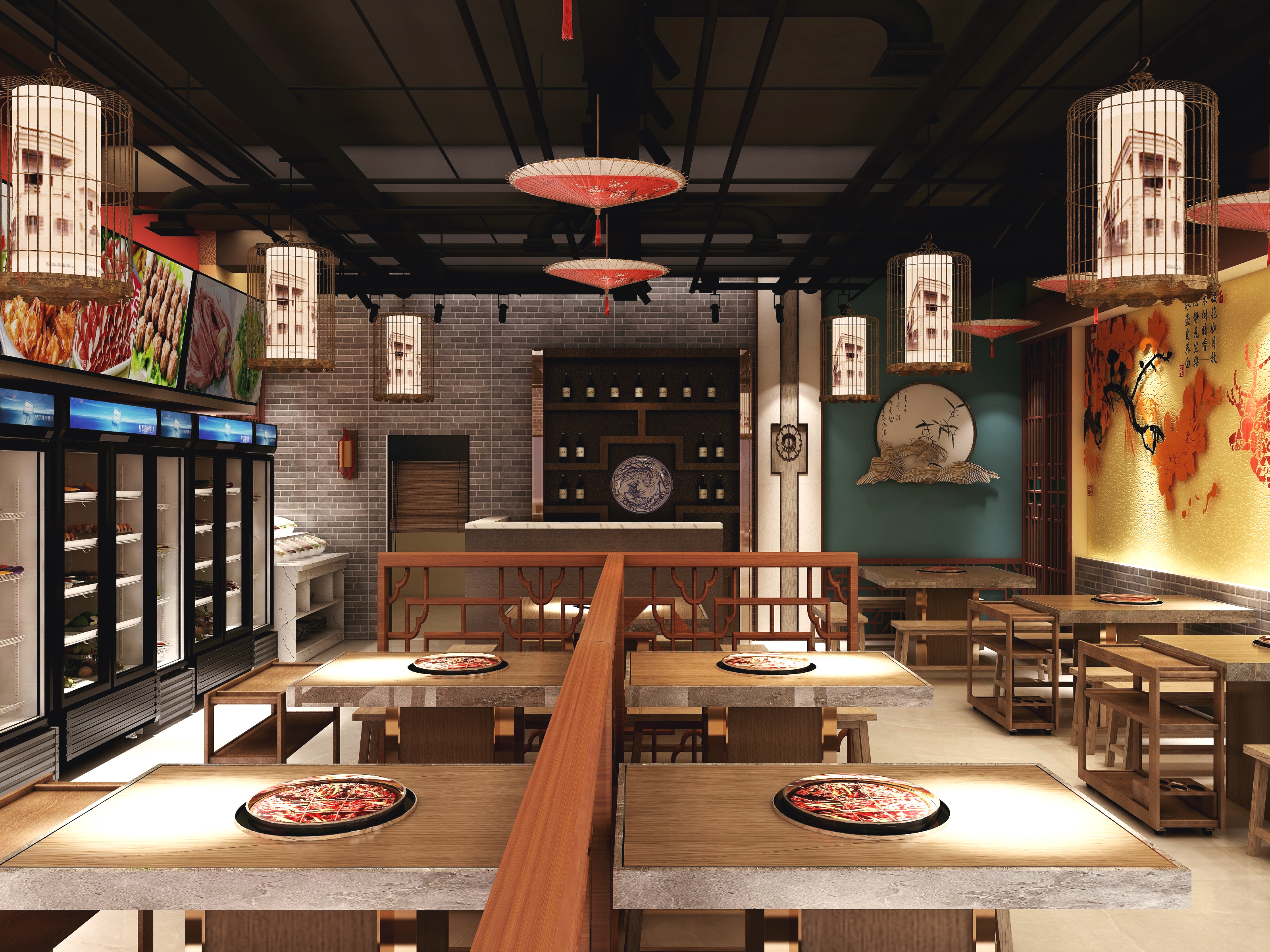 Anna莉-串串店装修效果图