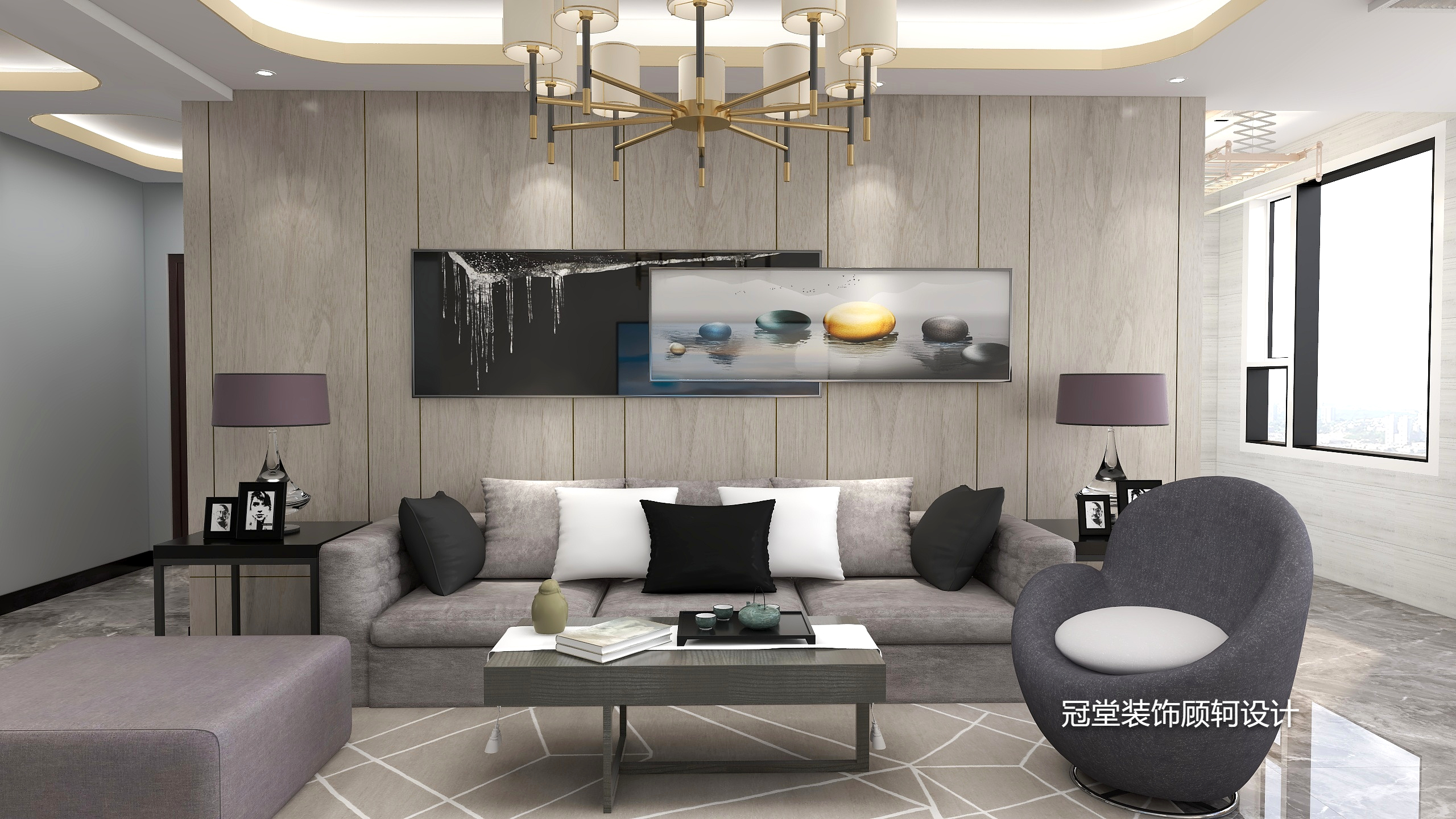 冠堂装饰顾轲设计-书香陈府装修效果图