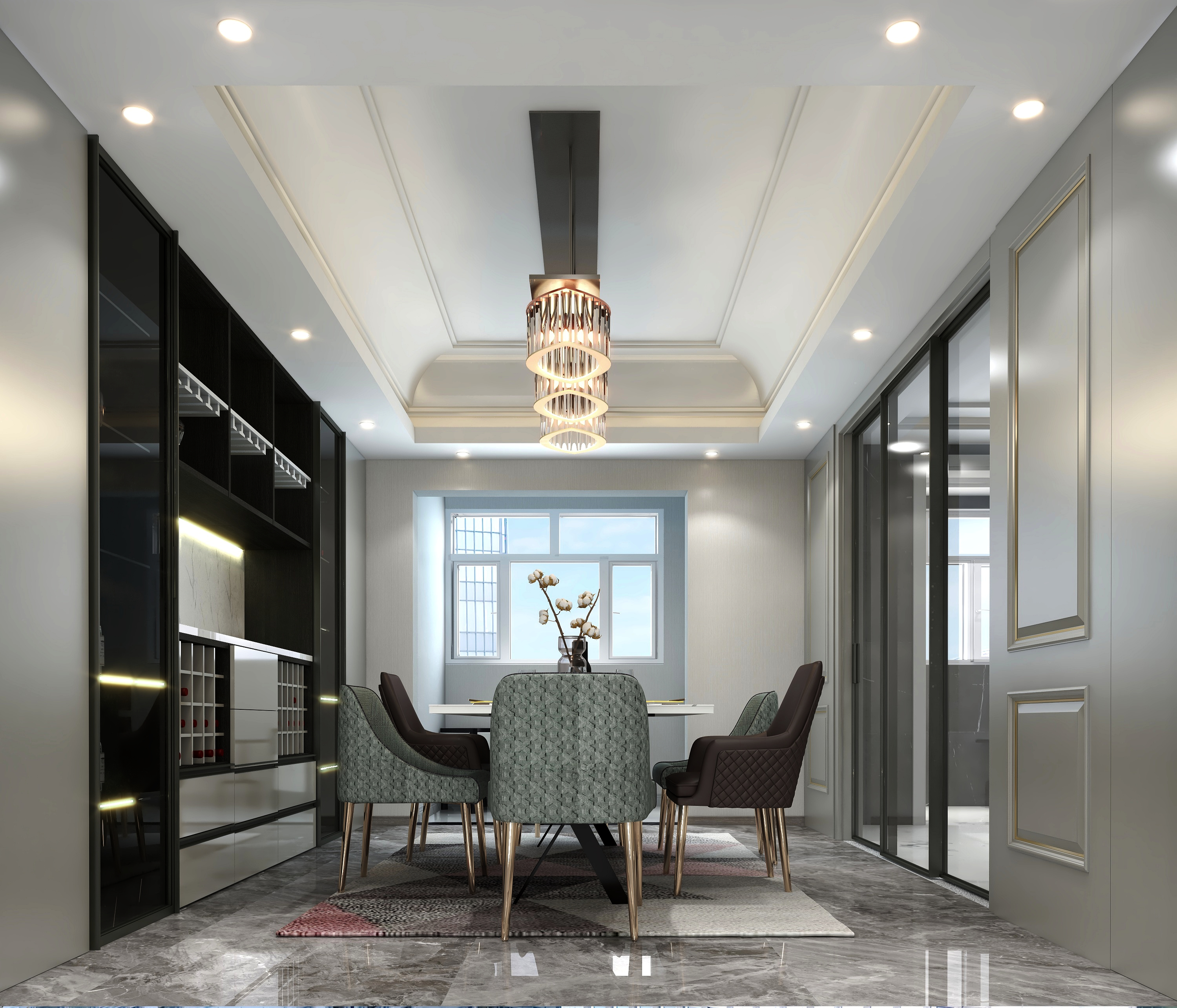 liuyangboloni-正军320平米轻奢大平层装修效果图