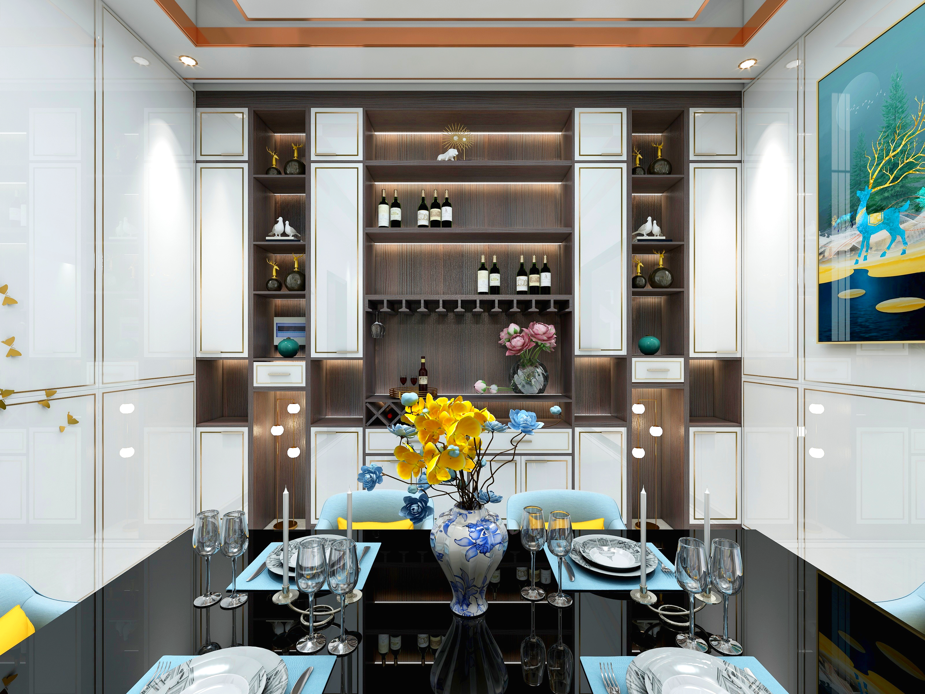 山河知己-《灼华》自建别墅-现代轻奢装修效果图