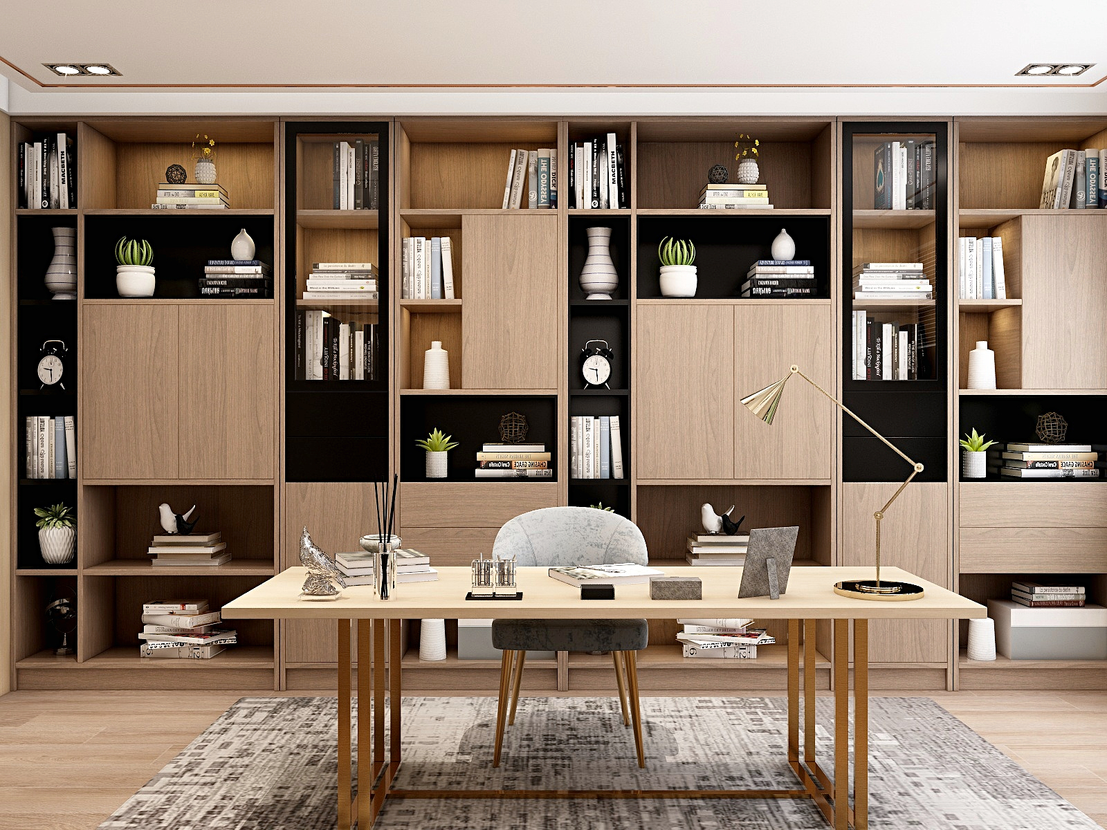 王哲-162方现代五居装修效果图