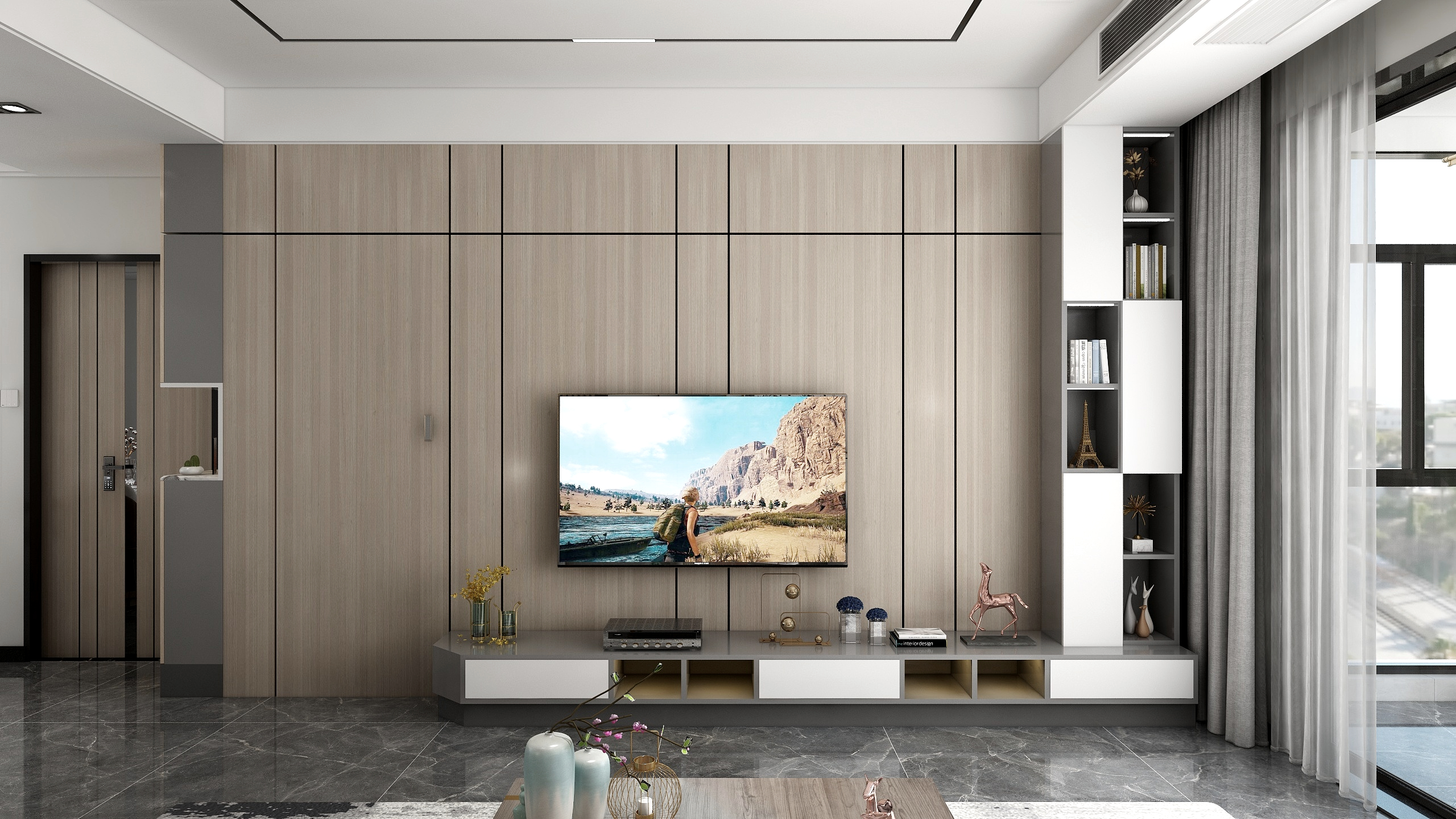 周洲SES-112平现代三居室-装修设计方案