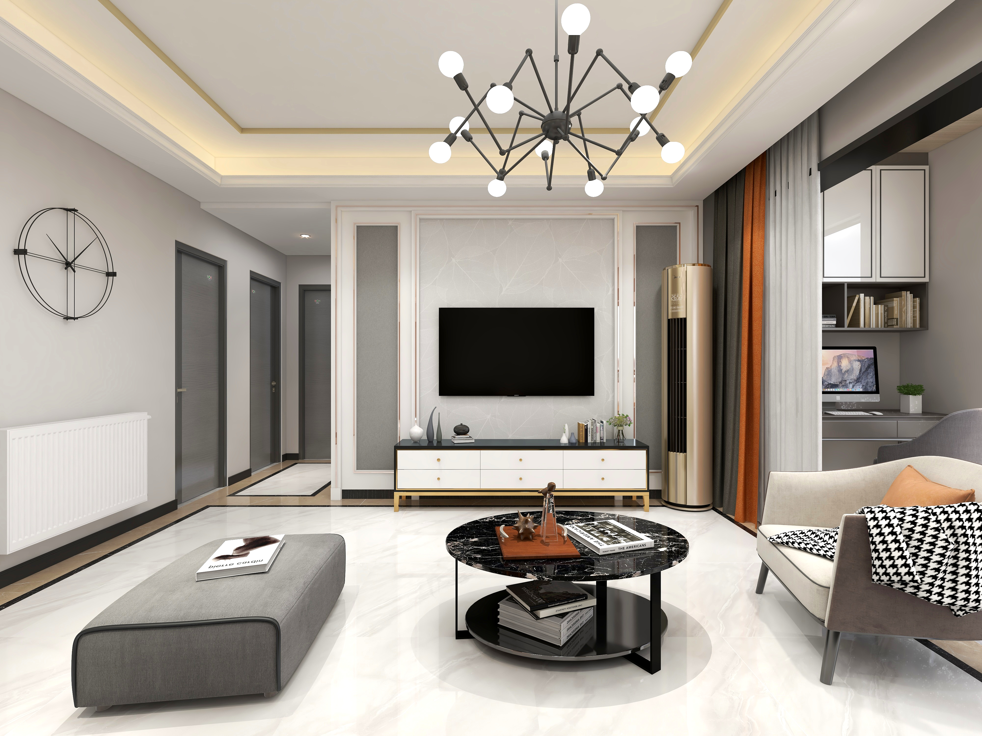 设计师晓风-112㎡现代三居室装修效果图