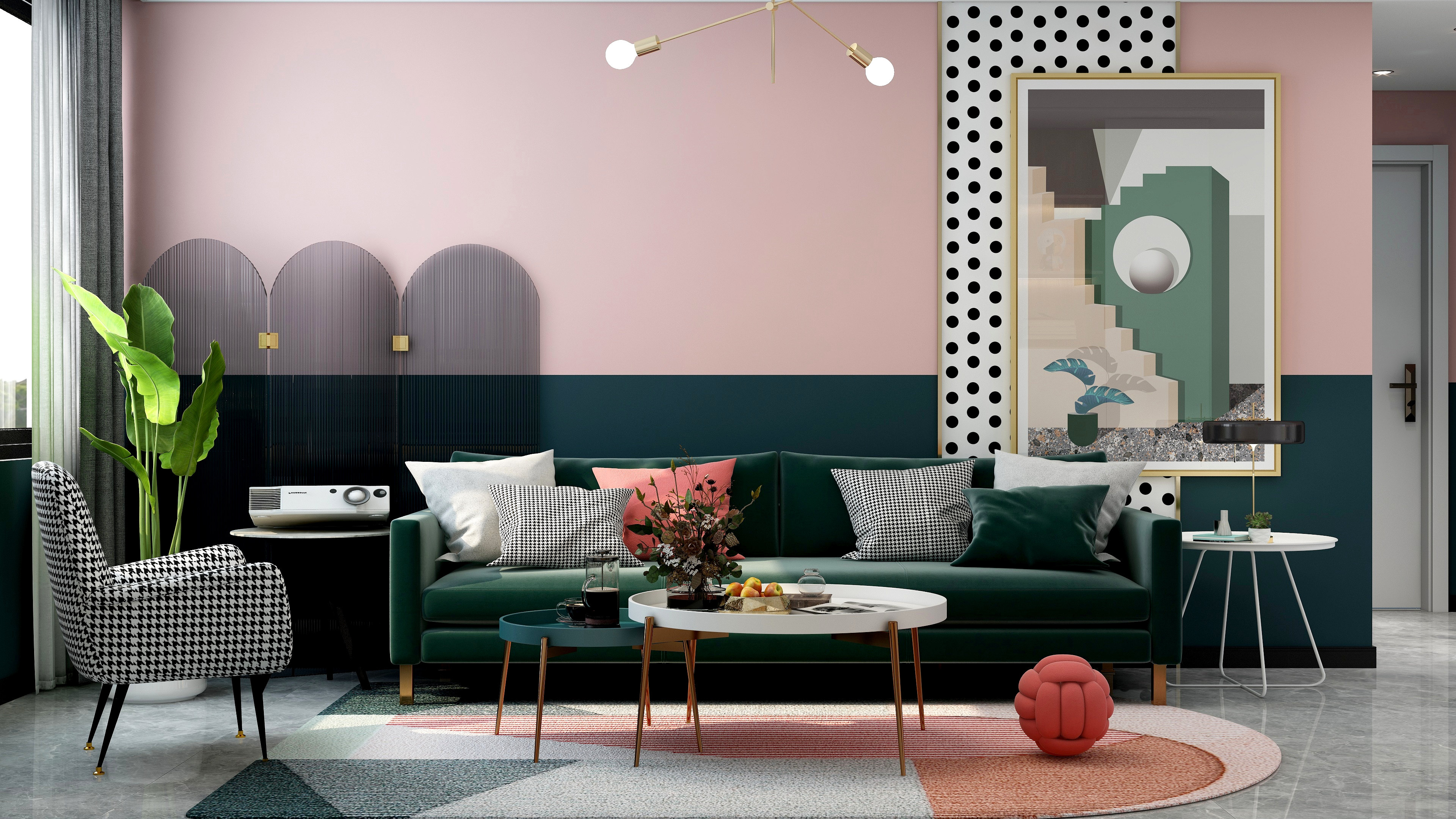 laura设计工作室-粉黛北欧两居室-装修设计方案