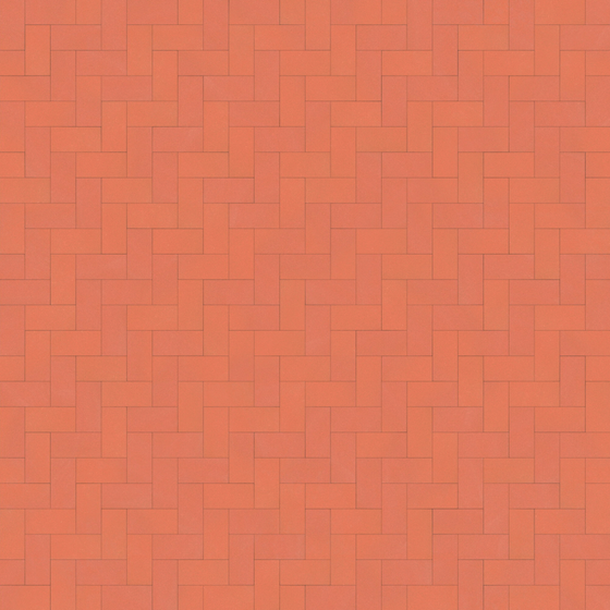 Real-Time Material Building Ceramic Tile 3D Model in Orange