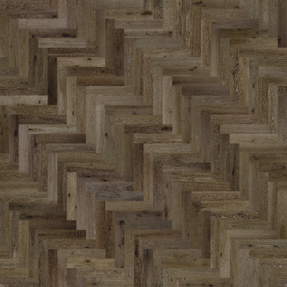 Real-Time Herringbone Wood Floor 3D Model - Brown Texture
