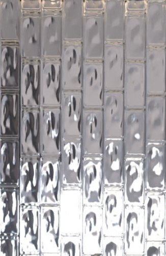 Stylish Gray and White Glass Block Wall 3D Model for Decor