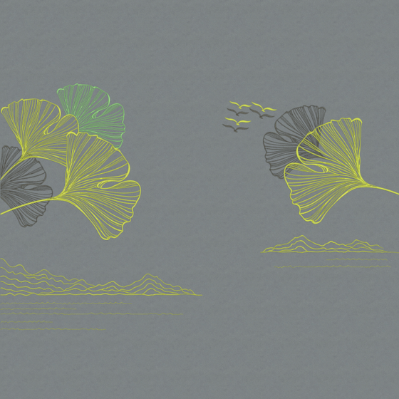 Stylish JN16908 Autumn Wallpaper 3D Model in Dark Gray