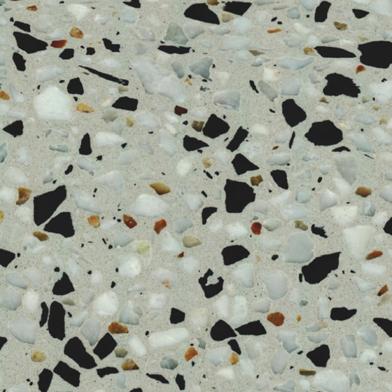 Dark Inorganic Stone Floor Tile 3D Model in Black