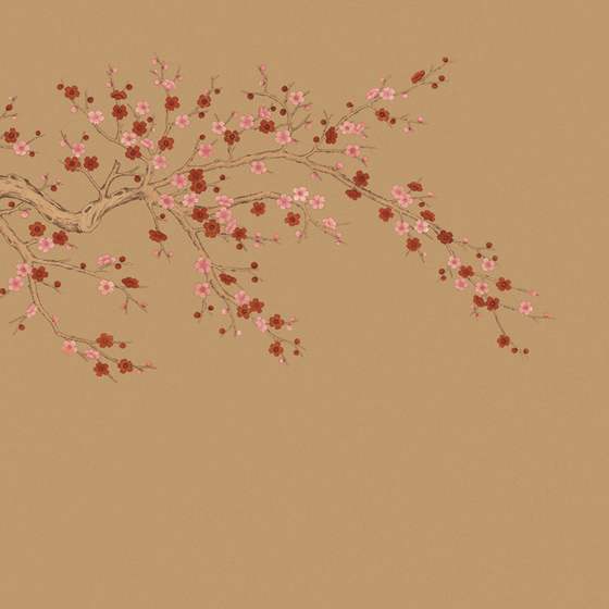 Brown Beetle Inca Embroidery Wallpaper for Unique Interiors