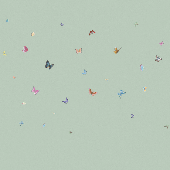 Beetle Inca embroidery-wallpaper wall covering
