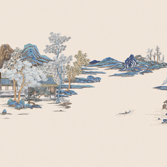 Chinese landscape G22007K-D wallpaper wall covering