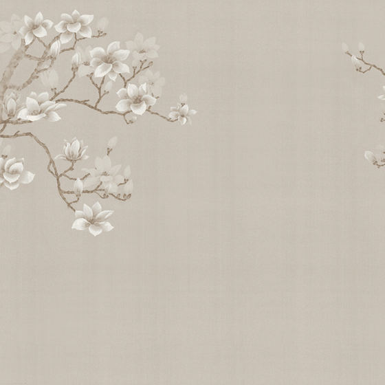 Beetle Mural Chinese Landscape G22018K-B Wallpaper Fabric Beige