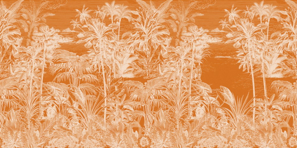 Beetle Mural Modern Texture Wallpaper PX0048K-E in Orange
