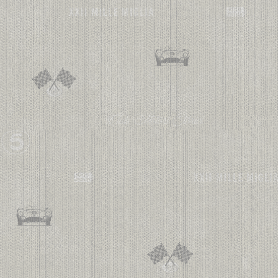 Future Stars 2 Children's Style Seamless Wall Fabric in White