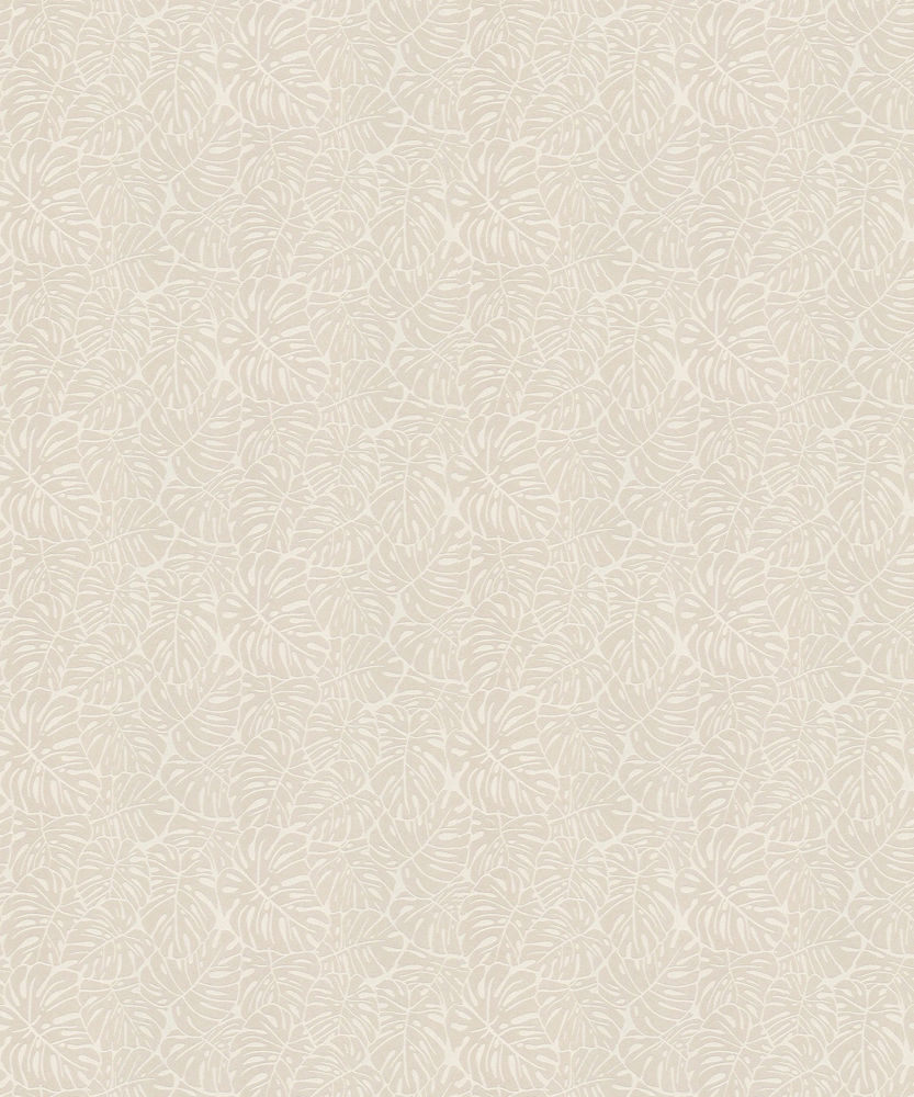 奶油黄植物印花-壁纸-1250*15003D模型