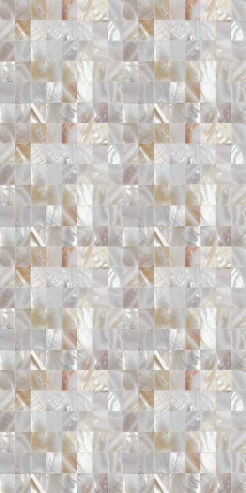 Golden Mosaic Shell Brick 600x1200 3D Model