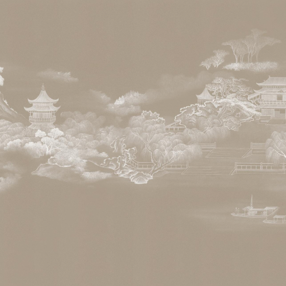 New Chinese-style Pattern 3D Model in Beige