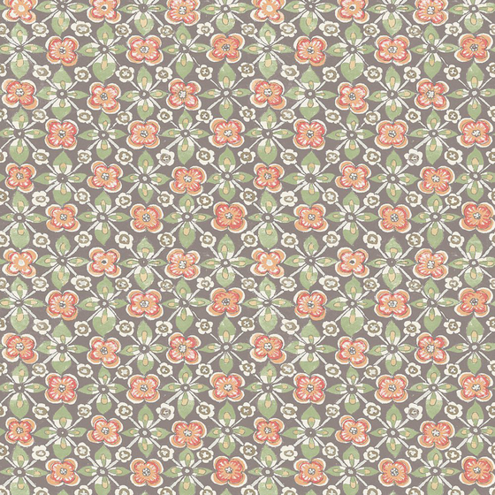 Wood Color Plant Printed Wallpaper 3D Model 600*600