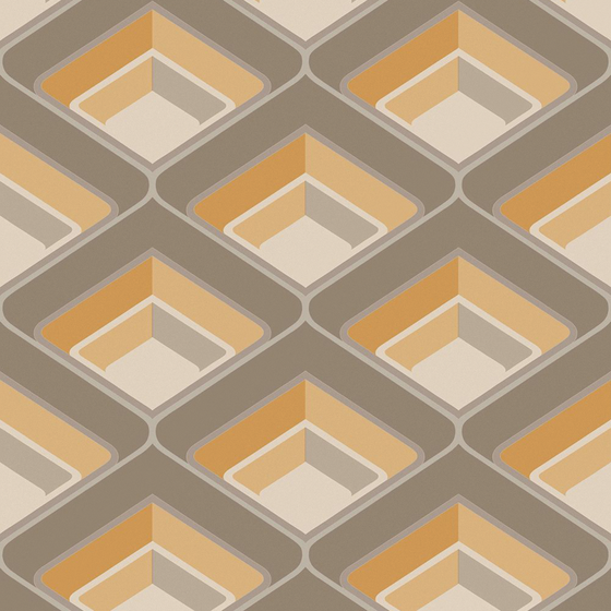 European Light-Colored Geometric Texture Wallpaper in Golden