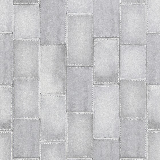 Vintage Blue Brick Wallpaper 3D Model in Gray