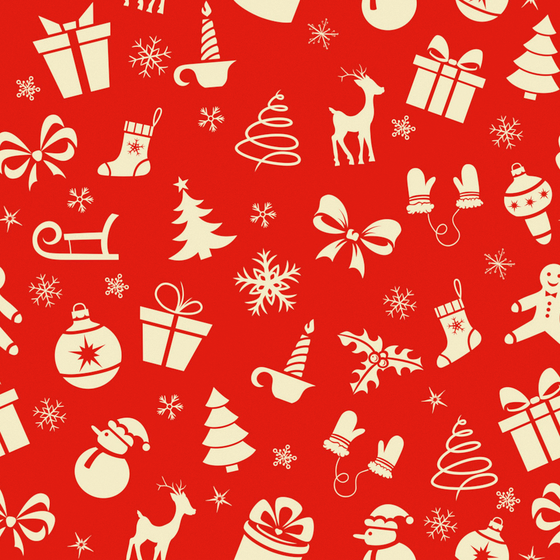 Christmas Wallpaper 3D Model 1000*1000 in Red