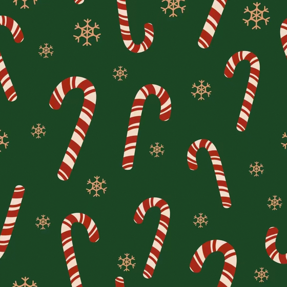 Festive Christmas Wallpaper 3D Model in Green