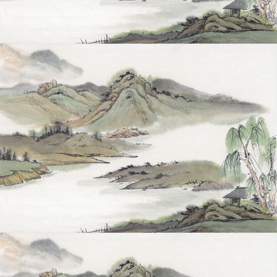 AA新中式意境山水背景墙【艺轩壁画】XMTK0650