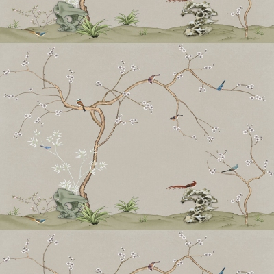 AA新中式意境花鸟工笔背景墙【艺轩壁画】s1459