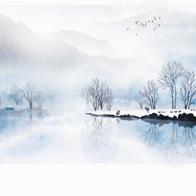 现代新中式壁纸山峰抽象水墨墙纸国画山水壁画书房背景墙山水墙布艺轩壁画RR152