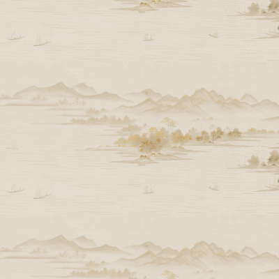 甲壳虫壁画中式山水G22046-C墙纸墙布