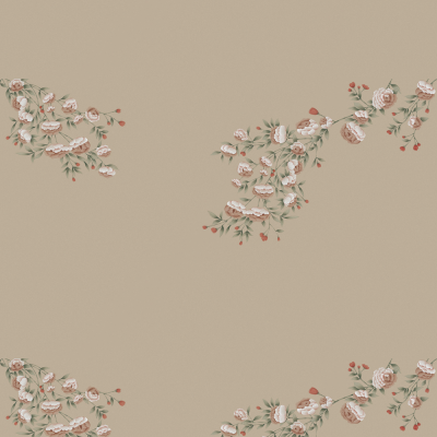 甲壳虫壁画中式花卉G22023K-B墙纸墙布