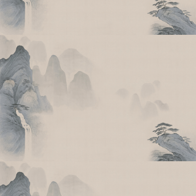 甲壳虫壁画中式山水G22017K-A墙纸墙布
