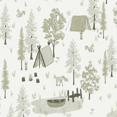 Camp Hawthorn卧室背景墙壁纸【艾莎壁画】esia.taobao.com