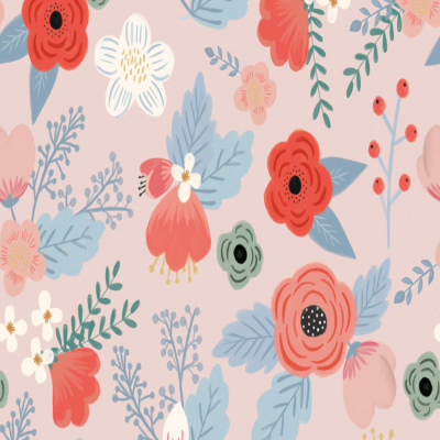 茉莉花客厅卧室背景墙壁纸【艾莎壁画】esia.taobao.com